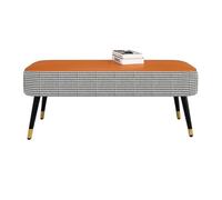 GEK208130 Panche punta letto Panche imbottite for camera da letto Sgabello poggiapiedi for soggiorno con gambe in metallo for ingresso, sala da pranzo, camera da letto, fine letto Decorativo(Orange)