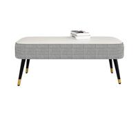 GEK208130 Panche punta letto Panche imbottite for camera da letto Sgabello poggiapiedi for soggiorno con gambe in metallo for ingresso, sala da pranzo, camera da letto, fine letto Decorativo(Beige)
