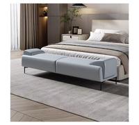 GEK208130 Panche punta letto Pouf Imbottito - Fine Letto Sgabello Imbottito for Trucco e Camera da Letto Fine Letto, Poggiapiedi in Pelle con Braccioli Decorativo(Blue,180 * 45 * 45cm)