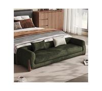 GEK208130 Panche punta letto Sgabello da comodino for camera da letto, moderno, semplice, for appartamento, soggiorno in famiglia, divano piccolo a fila dritta Decorativo(Dark Green,Piccolo)