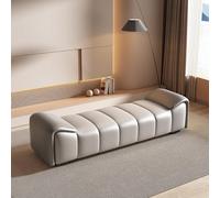 GEK208130 Panche punta letto Sgabello da comodino in pelle, semplice e moderno, for camera da letto, leggero, di lusso, for guardaroba, panca lunga, scarpiera Decorativo(Dark Gray+Light Gray,Piccolo)