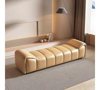 GEK208130 Panche punta letto Sgabello da comodino in pelle, semplice e moderno, for camera da letto, leggero, di lusso, for guardaroba, panca lunga, scarpiera Decorativo(Orange,Piccolo)