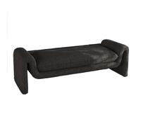 GEK208130 Panche punta letto Sgabello da comodino in stile mezza età, for guardaroba, panca lunga, divano da letto, semplice e retrò, sgabello da comodino Decorativo(Nero,Piccolo)