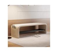 GEK208130 Panche punta letto Sgabello for cambiare le scarpe da porta, scarpiera, sgabello multiuso, semplice panca da comodino for sedersi Decorativo(Beige White,Grande)