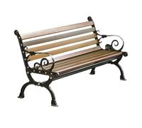 GEK208130 Panchina da esterno Panca con schienale for esterni da giardino, sedia for il tempo libero in alluminio pressofuso, sedia da balcone for patio Panca da giardino(M)