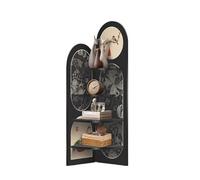 GEK208130 Scaffale Armadi ad Angolo con Decorazioni for Il Pavimento del Soggiorno in Stile Antico e mensole angolari a Parete Libreria(Piccolo)