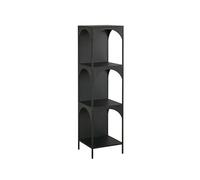 GEK208130 Scaffale Libreria angolare creativa piccola libreria ad angolo con scaffale da parete, armadio stretto in ferro, libreria ad angolo Libreria(Nero,L)