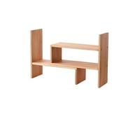 GEK208130 Scaffale Libreria da tavolo espandibile girevole a 90 gradi, organizzatore di grande capacità a tre strati, ripiano di stoccaggio di tipo aperto, for casa ufficio Libreria