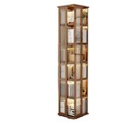 GEK208130 Scaffale Libreria girevole for la casa, scaffalatura multifunzionale a pavimento, scaffale moderno multistrato semplice e moderno Libreria(Bruin,L)