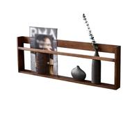 GEK208130 Scaffale Libreria rettangolare a parete, con fermalibri, libreria decorativa in legno, for espositore for organizer for ufficio e casa Libreria(L90xW7xH30 cm)