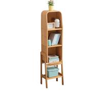 GEK208130 Scaffale Mobile TV in legno massello, mobile laterale, libreria moderna e semplice, mensola for soggiorno, mobile portaoggetti da terra Libreria(145.5cm)