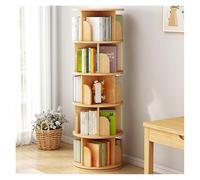 GEK208130 Scaffale Rotating Bookcase Floor Shelves Home Living Room Student Illustrated Book Storage Bedroom Multilevel Bookcase Libreria(Log color)