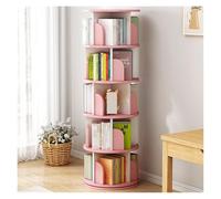 GEK208130 Scaffale Rotating Bookcase Floor Shelves Home Living Room Student Illustrated Book Storage Bedroom Multilevel Bookcase Libreria(Pink)