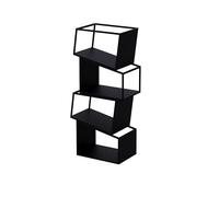 GEK208130 Scaffale Scaffale creativo da terra scaffale portaoggetti angolo soggiorno semplice libreria for la casa angolo camera da letto scaffale portaoggetti in ferro Libreria(Nero,M)