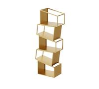 GEK208130 Scaffale Scaffale creativo da terra scaffale portaoggetti angolo soggiorno semplice libreria for la casa angolo camera da letto scaffale portaoggetti in ferro Libreria(Gold,L)