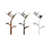 GEK208130 Scaffale Scaffale creativo for albero in legno massello, libreria for soggiorno, semplice scaffale for libri illustrati da pavimento for ufficio Libreria(Bruin)