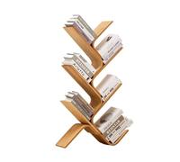 GEK208130 Scaffale Scaffale da pavimento in bambù nel soggiorno, semplice scaffale for riporre gli oggetti in ufficio, libreria ad albero curvo creativo in camera da letto Libreria(91cm)