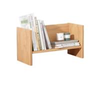GEK208130 Scaffale Scaffale da tavolo inclinabile piccola libreria in legno, espositore for accessori di cancelleria, organizzatore di forniture for ufficio (2 colori) Libreria(Original wood colour)