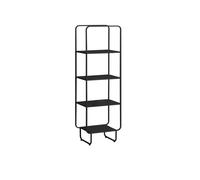 GEK208130 Scaffale Scaffale for libri in ferro integrato scaffale portaoggetti dal pavimento al soffitto piccola libreria angolare supporto da parete stretto ripiano angolare Libreria(Nero)