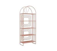 GEK208130 Scaffale Scaffale for scaffali for soggiorno, scaffale for comodini, scaffale for scaffali in ferro for camera da letto, multistrato da terra, for uso domestico Libreria(Pink)