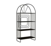 GEK208130 Scaffale Scaffale for scaffali for soggiorno, scaffale for comodini, scaffale for scaffali in ferro for camera da letto, multistrato da terra, for uso domestico Libreria(Nero)