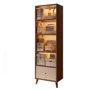 GEK208130 Scaffale Scaffale portaoggetti dal pavimento al soffitto accanto al mobile TV, mobiletto portaoggetti, mobiletto portaoggetti, espositore organizzatore Libreria