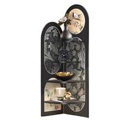 GEK208130 Scaffale Scaffale portaoggetti dal Pavimento al soffitto in Stile Antico nel mobiletto ad Angolo, mensola ad Angolo del Divano Libreria(Piccolo)