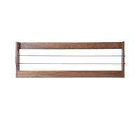 GEK208130 Scaffale Scaffali for libri rettangolari a parete, con fermalibri in corda elastica, espositore for scaffali in legno for ufficio e casa Libreria