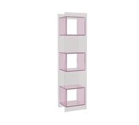 GEK208130 Scaffale Semplice libreria in acrilico, scaffalatura multistrato, vetrina portaoggetti dal pavimento alla parete, piccola libreria nel soggiorno Libreria(Pink)