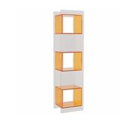 GEK208130 Scaffale Semplice libreria in acrilico, scaffalatura multistrato, vetrina portaoggetti dal pavimento alla parete, piccola libreria nel soggiorno Libreria(Orange)