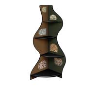 GEK208130 Scaffale Supporto ad angolo for soggiorno medio antico, espositore decorativo dal pavimento al soffitto, libreria a parete Libreria