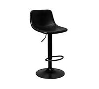 GEK208130 Sedia girevole multiuso da bar, moderna, per ristorante, caffetteria, isola, schienale semplice, sedia da pranzo con piedi alti, può essere sollevata (60-80 cm) moderna (nero)