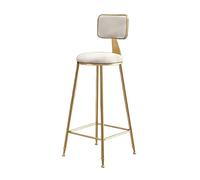 GEK208130 Sedia multiuso per bar, sala da pranzo, con piedi alti e schienale, in pelle sintetica, moderna, colore bianco