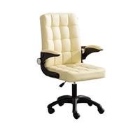GEK208130 Sedia Ufficio Sedia da ufficio Sedie da scrivania for ufficio domestico con braccioli ribaltabili, sedia da scrivania con rotelle in pelliccia sintetica Sedia da Scrivania(Bianco)
