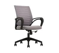 GEK208130 Sedia Ufficio Sedie da ufficio in rete traspirante Sedie da scrivania ergonomiche direzionali con schienale medio for casa e ufficio Altezza regolabile Sedia da Scrivania(Grijs)