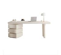GEK208130 Semplice Scrivania e sedia Cream Wind con cassetto portaoggetti, scrivania, tavolo da studio, ufficio, casa, bianco Scrivere(140 * 70 * 75cm)