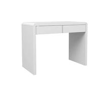 GEK208130 Semplice Scrivania for la casa Tavolo da trucco for camera da letto Scrivania bianca Toeletta moderna e minimalista con doppi cassetti Tavolo for PC Scrivere(100X50X75CM)