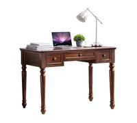 GEK208130 Semplice Scrivania in legno massello con spazio di archiviazione, scrivania rustica in ciliegio e noce for ufficio, arredamento for studio Scrivere(L)
