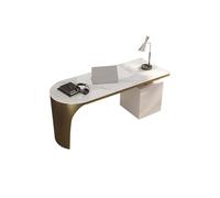 GEK208130 Semplice Scrivania minimalista moderna in lastra di roccia, tavolo for PC, studio in casa, designer, scrivania da ufficio di fascia alta Scrivere(Gold,180 * 70 * 74cm)
