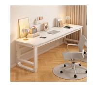 GEK208130 Semplice Semplice scrivania doppia for computer, scrivania all-in-one for piccole famiglie, scrivania lunga, tavolo da studio for studenti Scrivere(Bianco,100x60x74cm)
