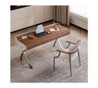 GEK208130 Semplice Tavolo da PC moderno semplice e di lusso in legno massello, scrivania da ufficio, camera da letto, studio, scrivania Scrivere(Bruin,160x60x74cm)