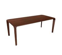 GEK208130 Semplice Tavolo da pranzo rettangolare moderno in legno massello, scrivania da lavoro in noce nero in stile minimalista Scrivere(XL)