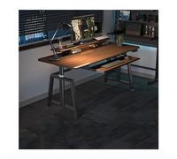 GEK208130 Semplice Tavolo elevatore elettrico intelligente Scrivania for computer da ufficio Tavolo da gioco for la casa in piedi Scrivere(Bruin,100 * 60 * 66-95CM)