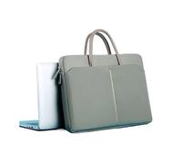 GEK208130 Ufficio Borsa for laptop sottile e leggera tote antiurto minimalista Valigetta da pendolarismo aziendale Cartella(Grijs,15.6 inches)