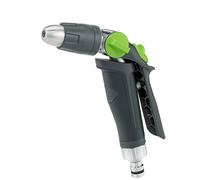 GEKA Plus 46.1006.9 - Ugello multiuso (regolabile in modo continuo, funzionamento con una sola mano, blocco continuo, antiscivolo, attacco per tubo da giardino, irrigazione da giardino