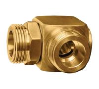 GEKA Plus Braccio Girevole ad Angolo. 90 g. (Ricambio per avvolgicalze Automatico GEKA Plus, n. 42.9000.9, 42.9010.9, 2 filettature Esterne G1, in Ottone, Accessori per Attrezzi da Giardino