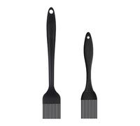 Gekamoyue Pennello da Cucina in Silicone 2 Pezzi, 26+17cm Pennello Griglia Resistente al Calore, Spazzola da Forno Senza BPA per BBQ, Cuocere, Cucinare, Pasticceria (Nero)