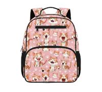 Gekhuqory Art Cats - Borsa per libri da bambina, Gatti soriani che ridono, Mini, Classico