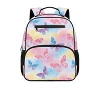 Gekhuqory Orso Stampa Floreale Bookbag per Scuola, Stampa Cielo Farfalla Past, Mini, Classico