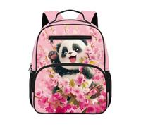 Gekhuqory Penguin Pattern Bookbag per bambino, Design floreale con panda, Mini, Classico